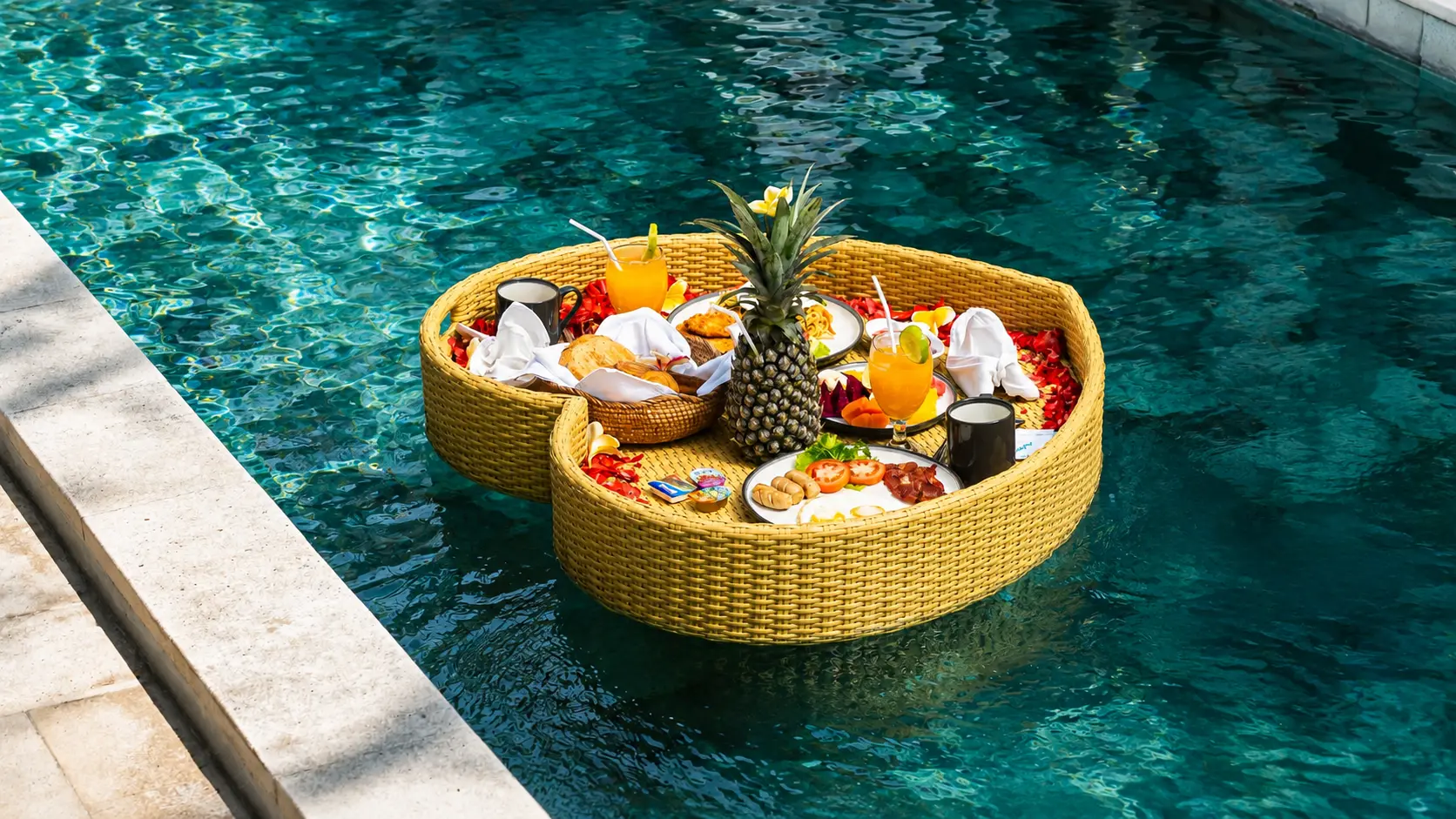 Two Weeks in Bali: A Group Travel Film, Floating breakfast, first morning